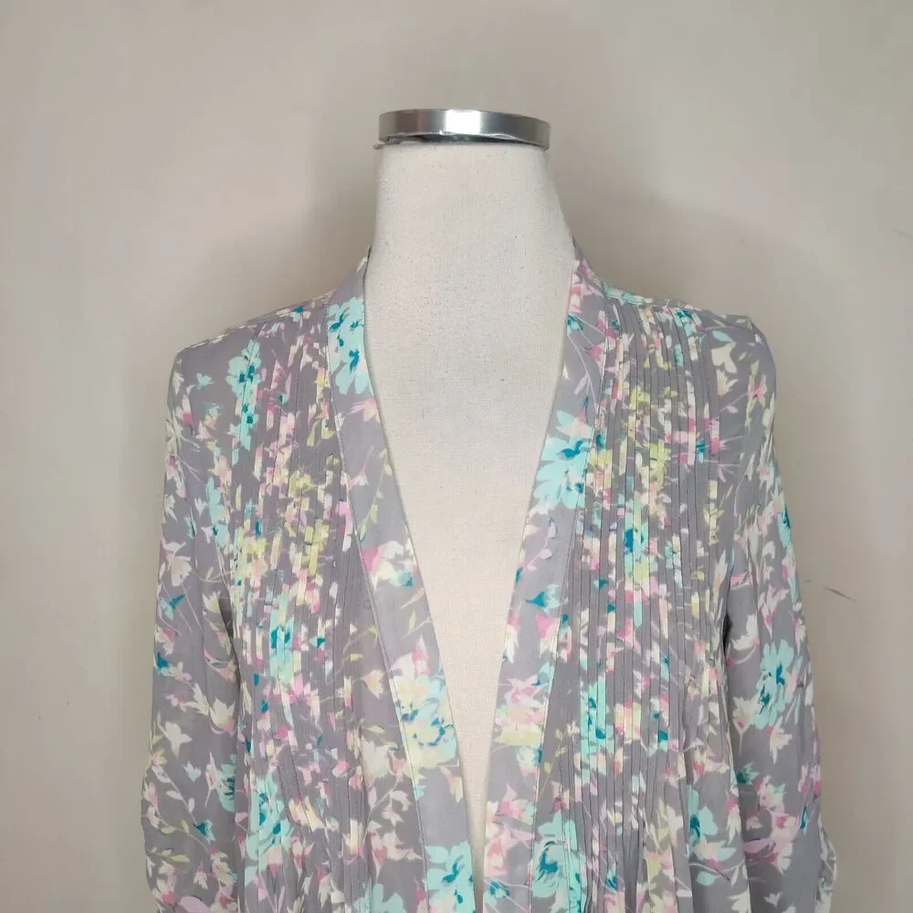 LC‎ Lauren Conrad Open Front Floral Blouse